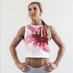 SOLD OUT NWT NOBULL Crop Tank Watercolor floral